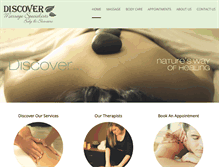 Tablet Screenshot of discovermassagetc.com